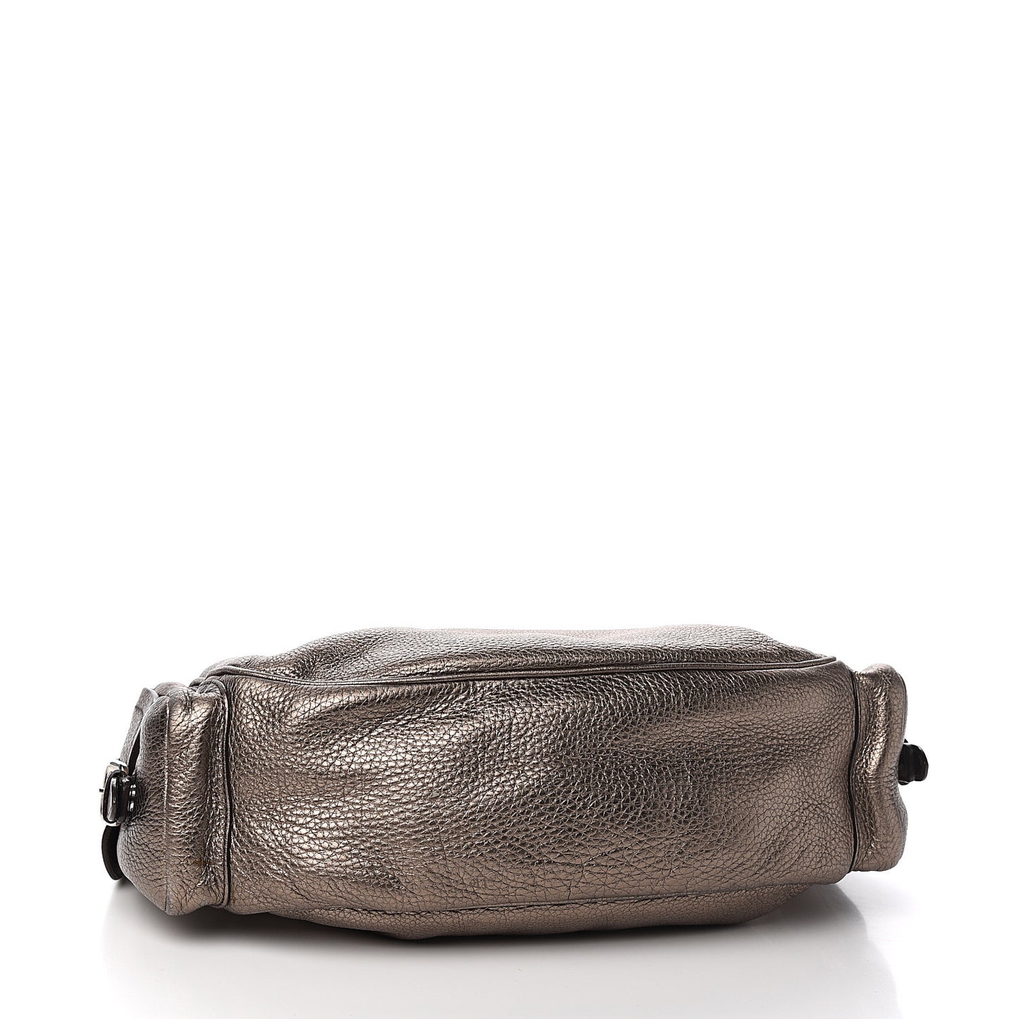 Metallic Vitello Daino Side Pocket Hobo Bronze
