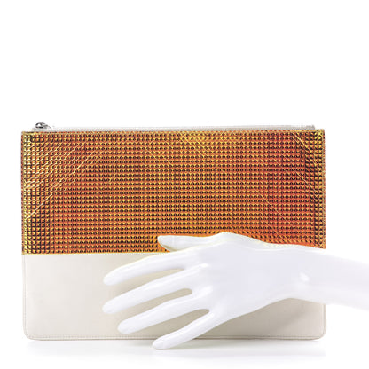 Celine Lambskin Bi-Color Solo Clutch Pouch White 2 of 10