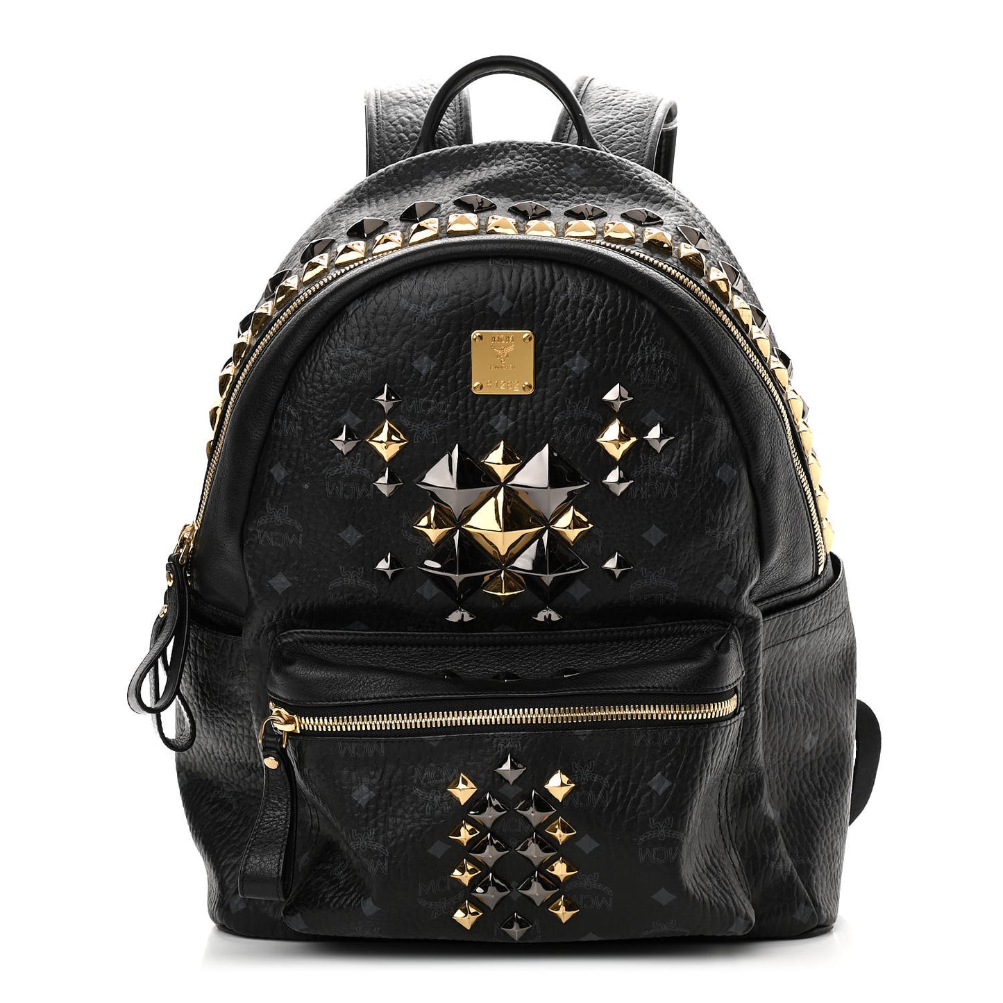 Visetos Studded Colorblock Medium Stark Brock Backpack Black