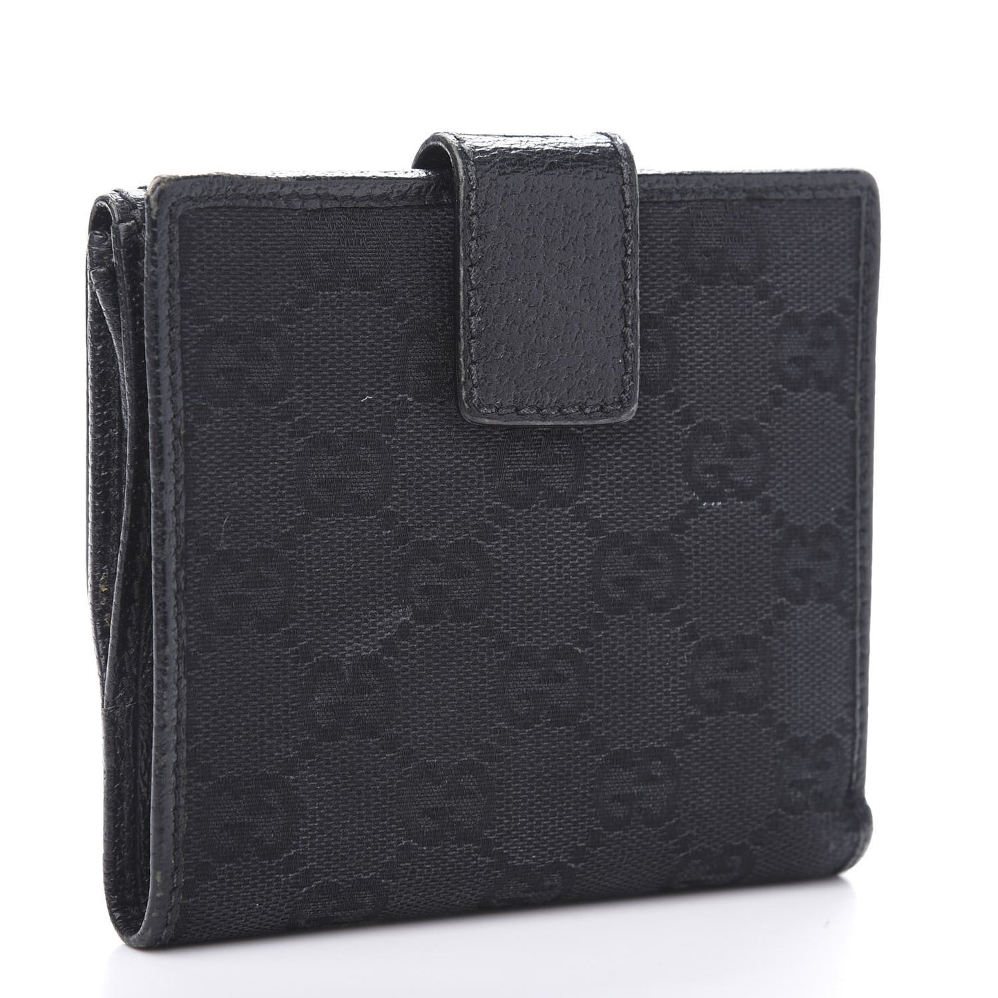 Monogram Bamboo French Wallet Black