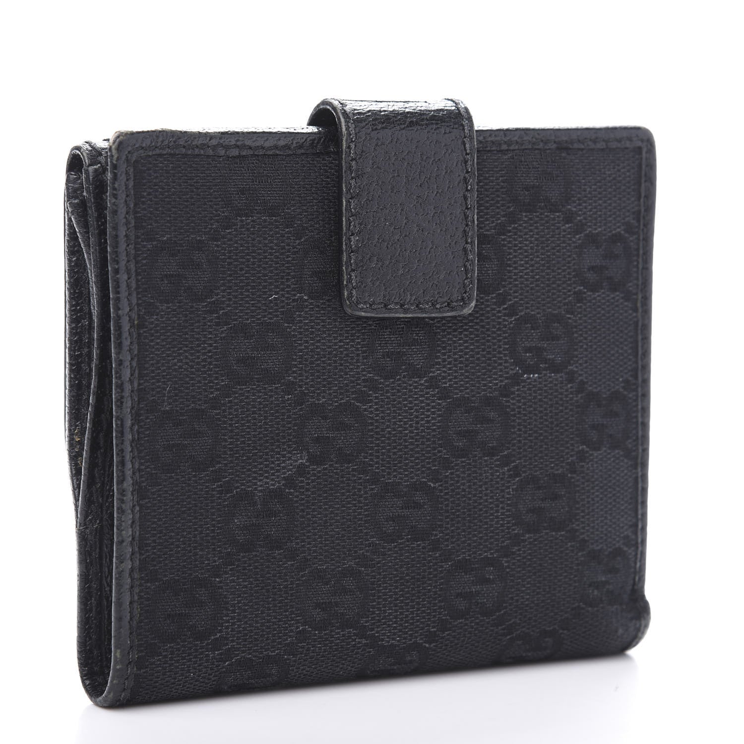 Gucci Monogram Bamboo French Wallet Black 3 of 11