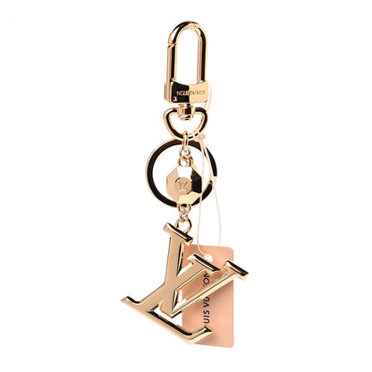 Louis Vuitton LV Facettes Bag Charm Key Holder Gold 1 of 2