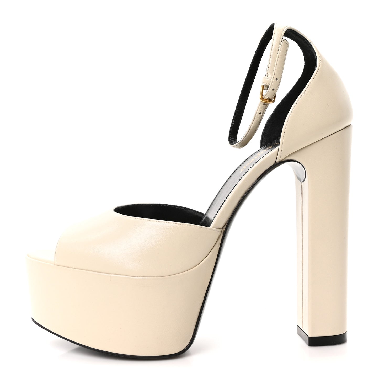 Lambskin Jodie Platform Sandals 38 Pearl