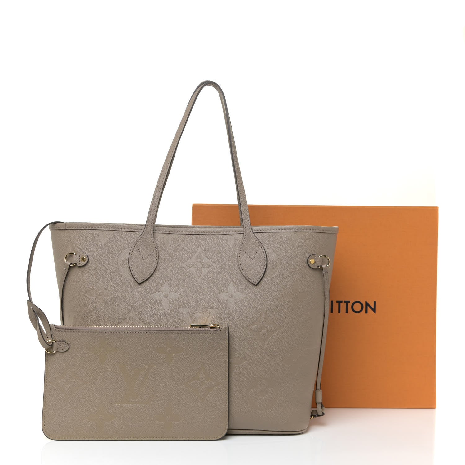 Louis Vuitton Empreinte Monogram Giant Neverfull MM Tourterelle 12 of 12