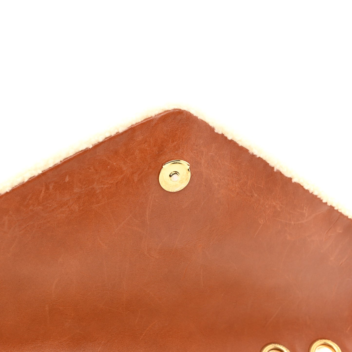 Shearling Medium Loulou Shoulder Bag Natural