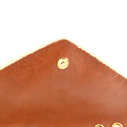 Saint Laurent Shearling Medium Loulou Shoulder Bag Natural 12 of 13