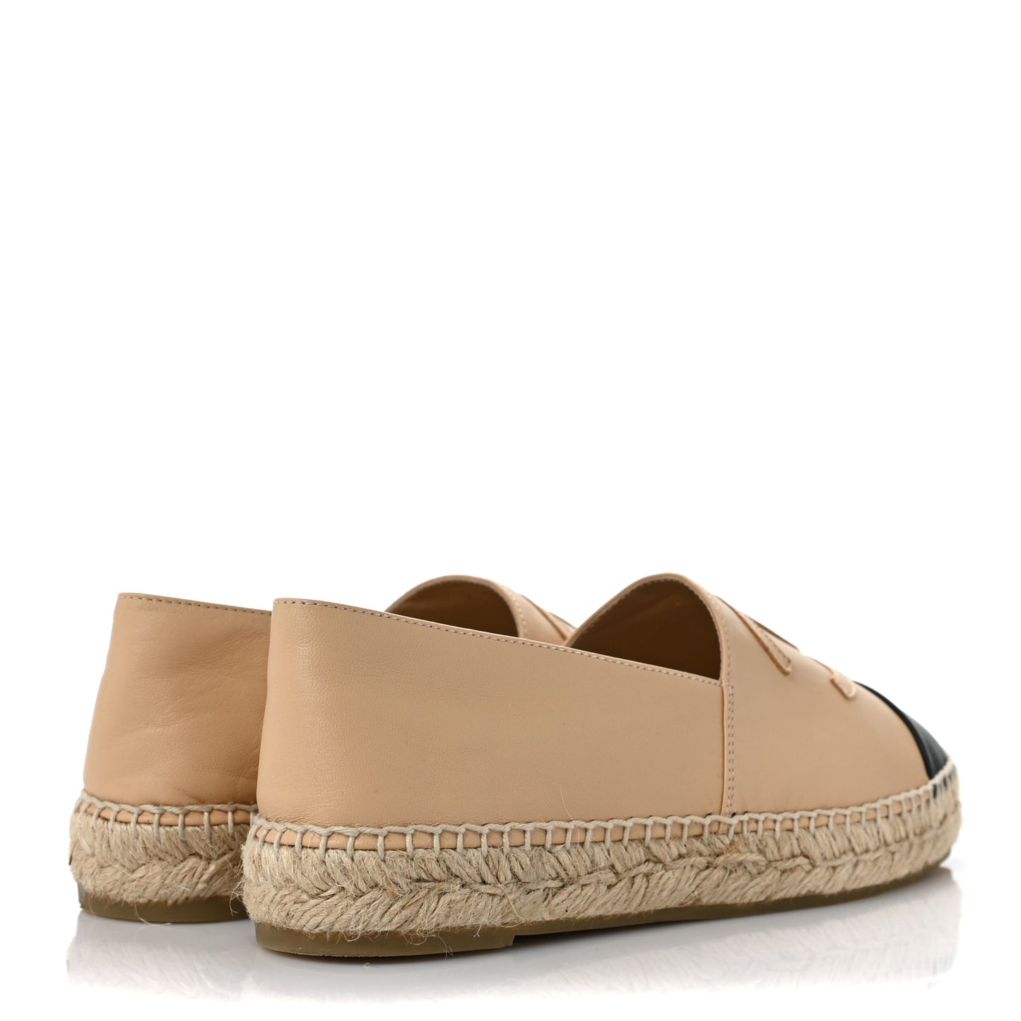 Lambskin CC Espadrilles 38 Beige Black