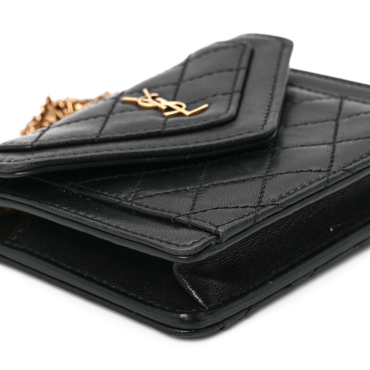Lambskin Quilted Micro Gaby Bag Black