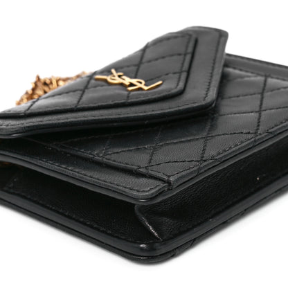 Saint Laurent Lambskin Quilted Micro Gaby Bag Black 10 of 11