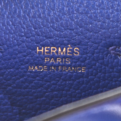 Hermes Tadelakt Chevre Mysore Kelly Quelle Idole Bag Charm Bleu Electrique Feu Jaune De Naples Vert Verone 4 of 5