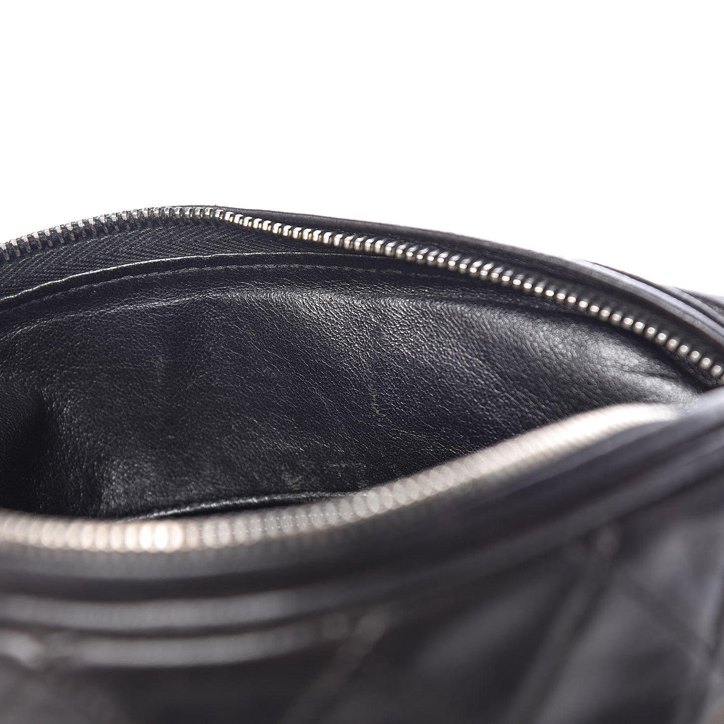 Lambskin Quilted CC Tassel Camera Case Black