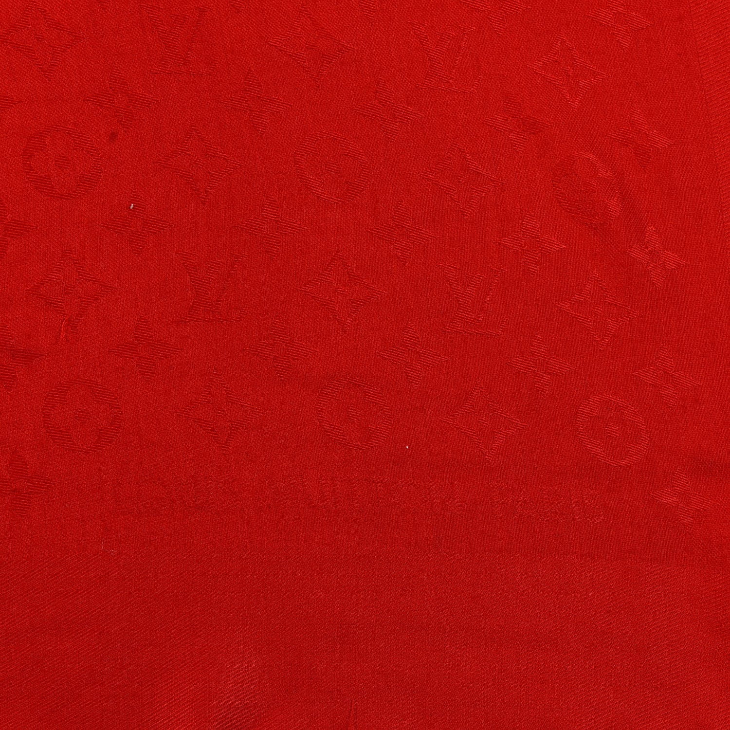 Louis Vuitton Silk Wool Monogram Shawl Pomme D'Amour 2 of 7