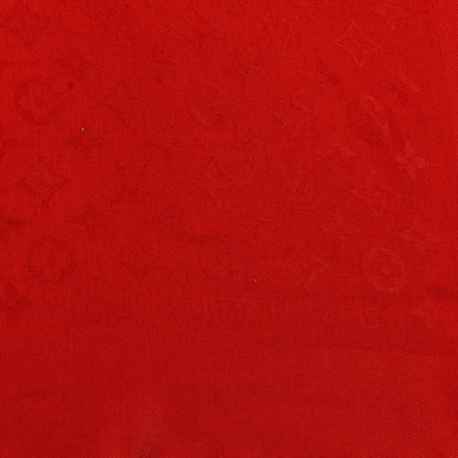 Louis Vuitton Silk Wool Monogram Shawl Pomme D'Amour 2 of 7