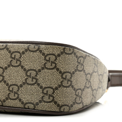Gucci GG Supreme Monogram Textured Dollar Calfskin Small Ophidia Hobo Beige Ebony New Acero 10 of 12