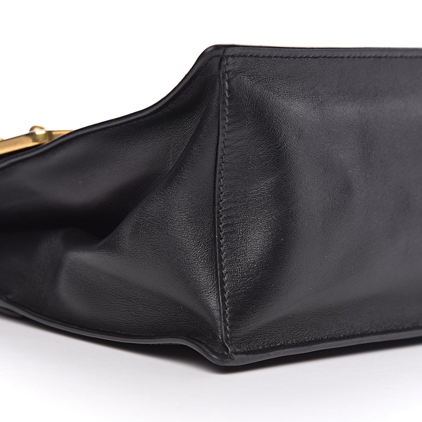 City Calfskin Saffiano Cahier Top Handle Bag Black