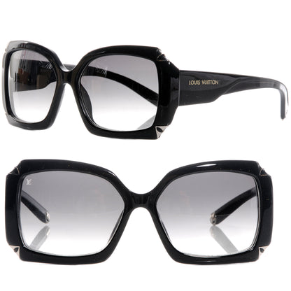 Louis Vuitton Acetate Hortensia Sunglasses Z0365W Black Glitter 1 of 4
