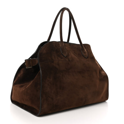 The Row Suede Calfskin Soft Margaux 17 Mocha 3 of 9