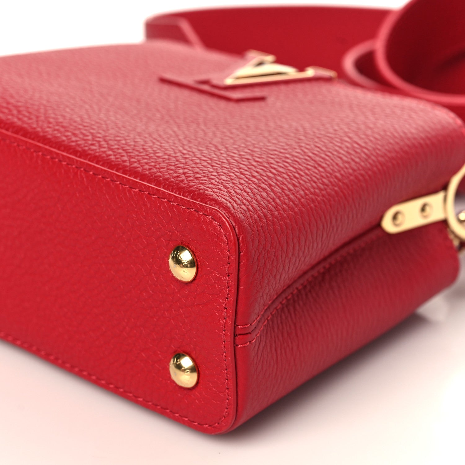 Louis Vuitton Taurillon Mini Capucines Scarlet 8 of 8