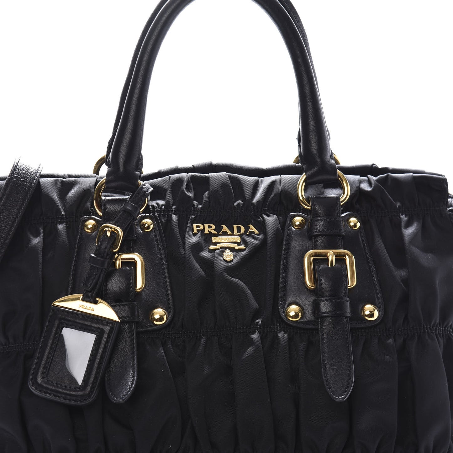 Tessuto Nylon Gaufre Tote Black