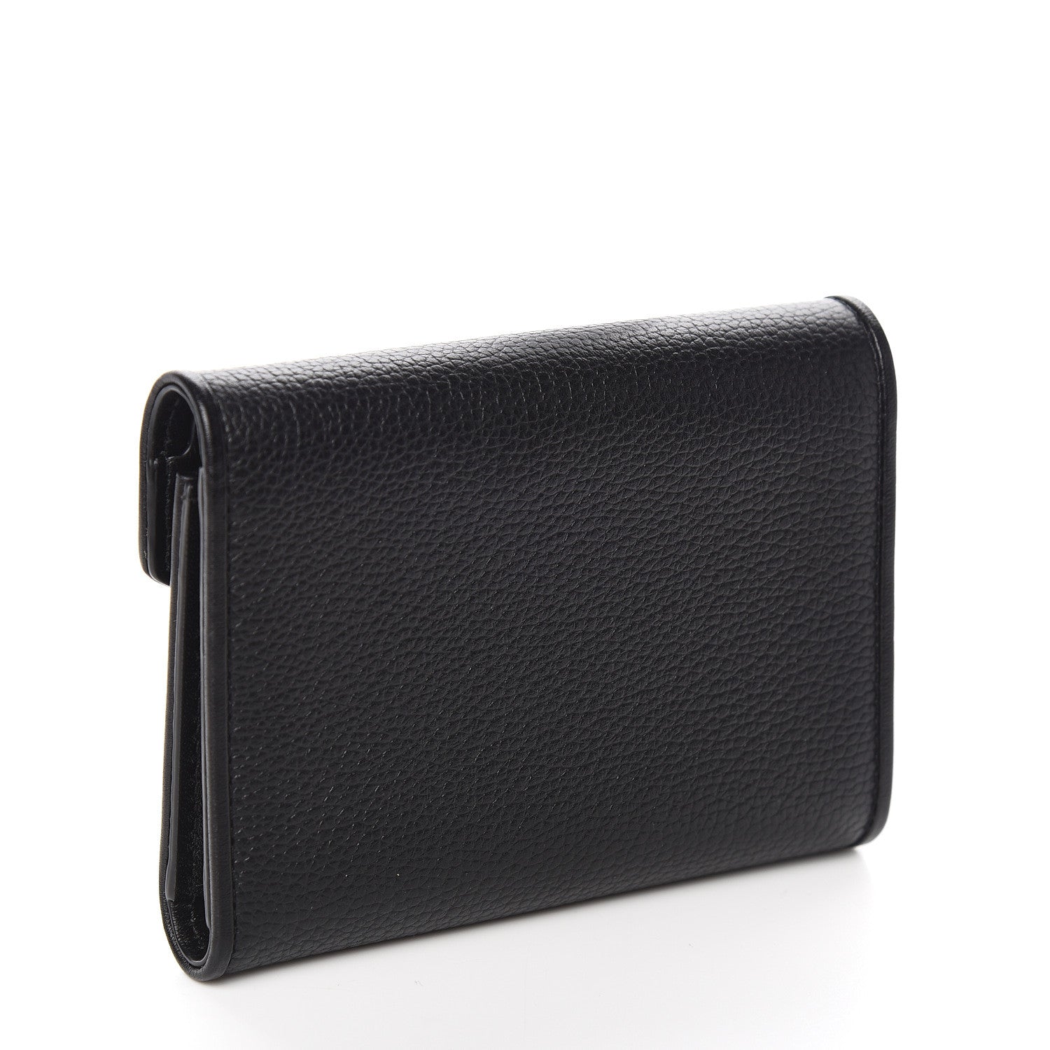 MCM Grained Calfskin Compact Wallet Black 3 of 7