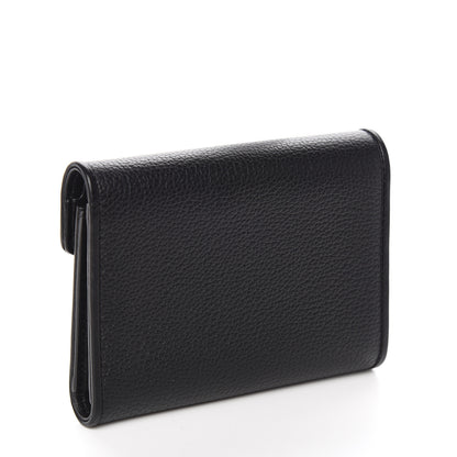 MCM Grained Calfskin Compact Wallet Black 3 of 7
