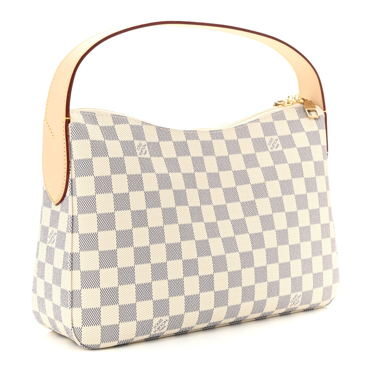 Louis Vuitton Damier Azur Slouchy PM Rose Ballerine 3 of 9