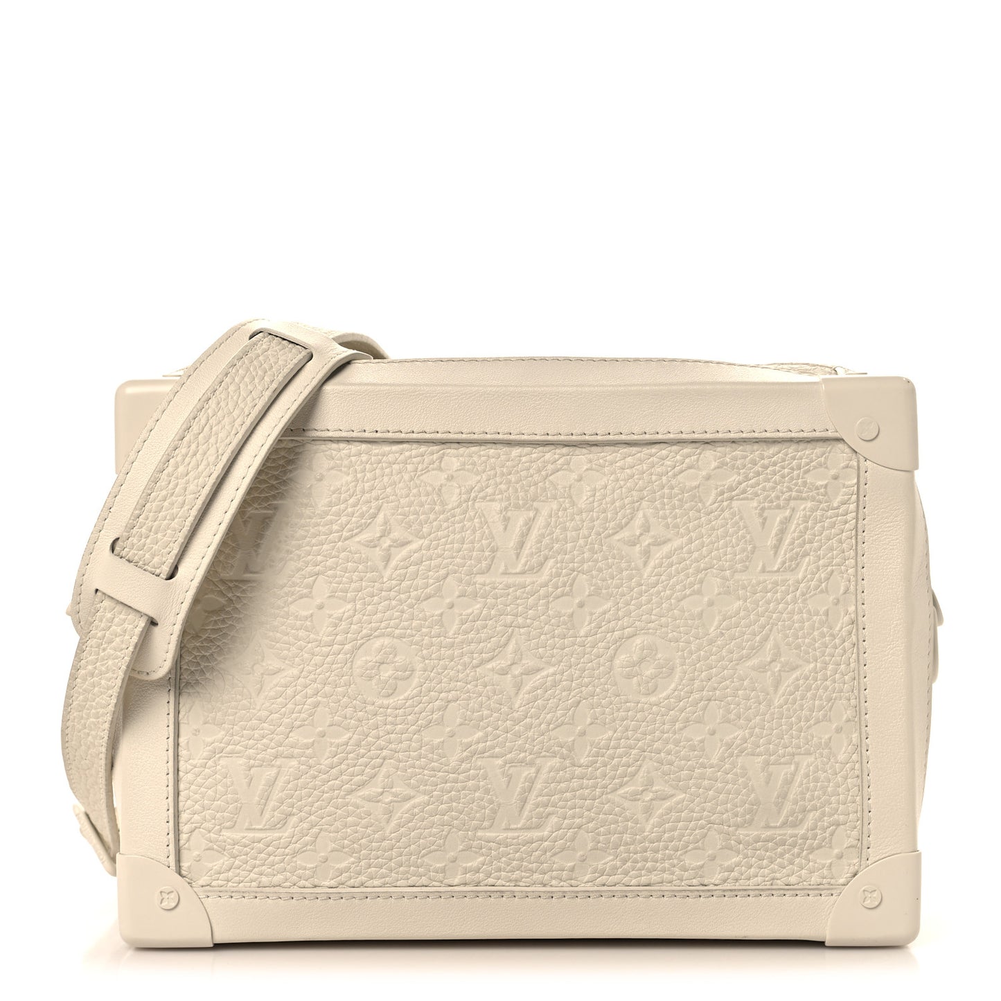 Taurillon Monogram Solar Ray Soft Trunk Powder White