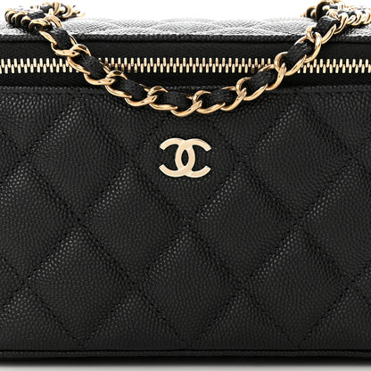 Chanel Caviar Quilted Small Vanity Case With Chain Black 8 of 11