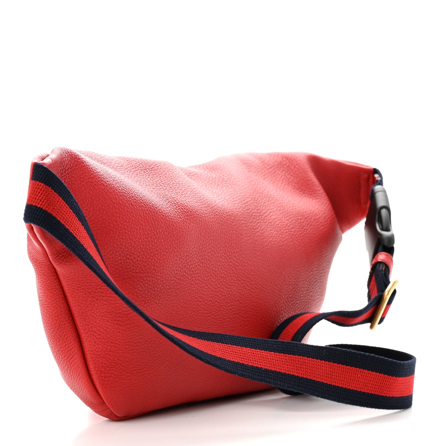 Grained Calfskin Small Logo Belt Bag Hibiscus Red