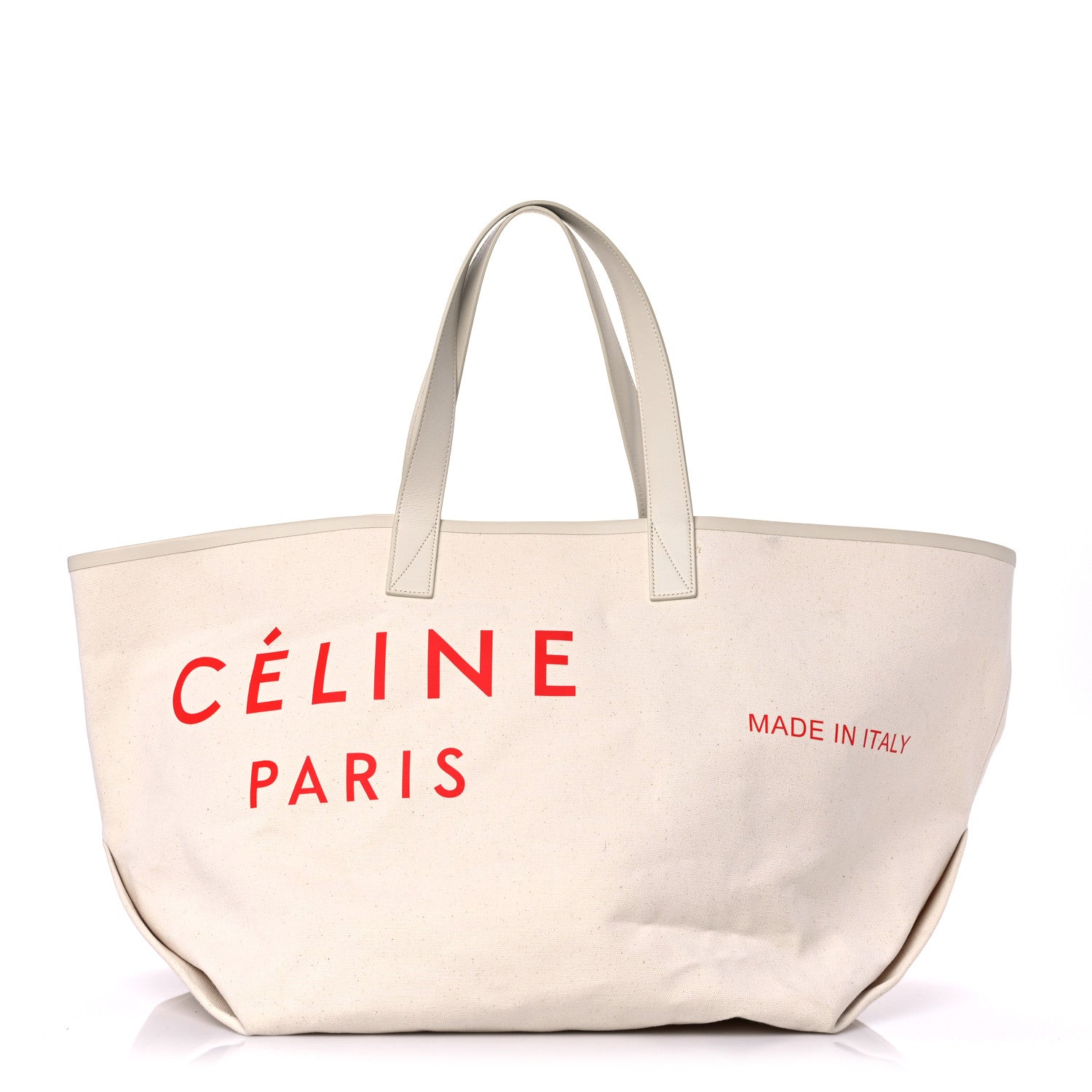 Celine Textile Medium Made In Tote Natural Red 3 of 14