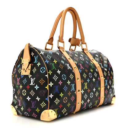 Louis Vuitton Monogram Multicolor Keepall 45 Black 2 of 12