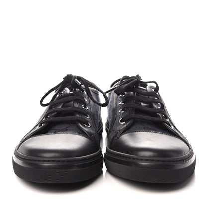 Gucci GG Monogram Calfskin Womens Low Top Sneakers 41 Piombo Black 2 of 7