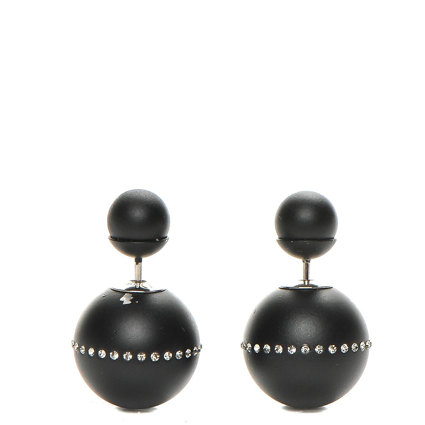 Crystal Mise En Dior Tribal Earrings Black