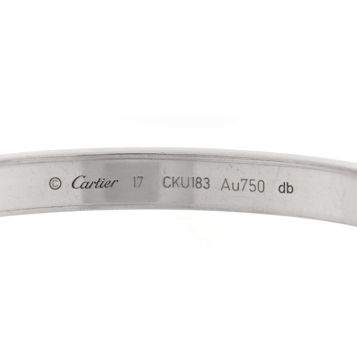 Cartier 18K White Gold LOVE Bracelet 17 3 of 5