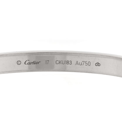 Cartier 18K White Gold LOVE Bracelet 17 3 of 5