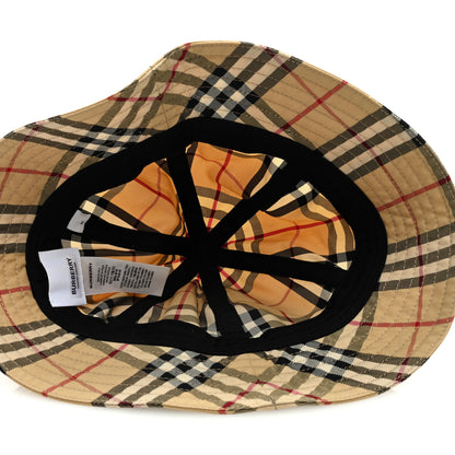 Burberry Nylon Vintage Check Bucket Hat M Archive Beige 6 of 7