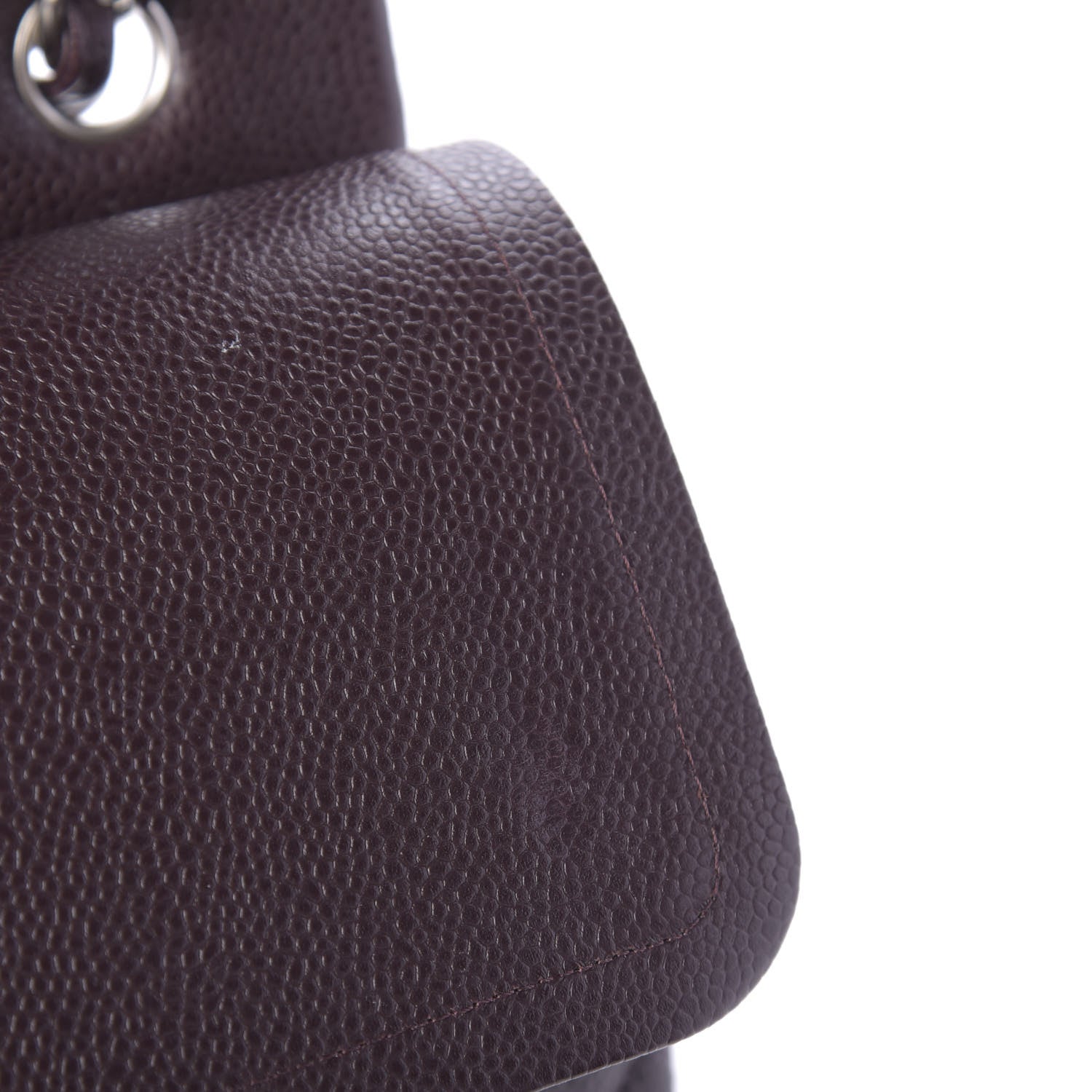 Chanel Caviar Quilted Maxi Double Flap Burgundy 12 of 13