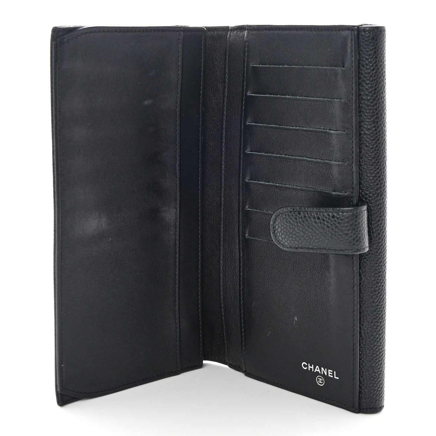Caviar Timeless CC French Long Wallet Black