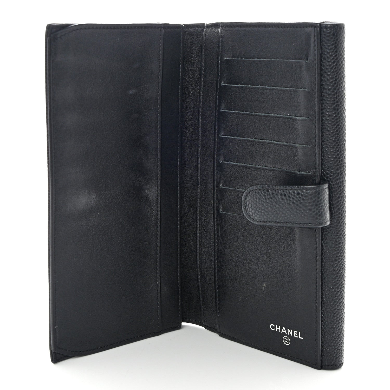 Chanel Caviar Timeless CC French Long Wallet Black 7 of 19