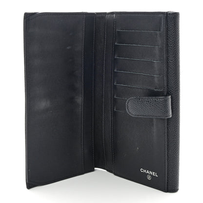 Chanel Caviar Timeless CC French Long Wallet Black 7 of 19