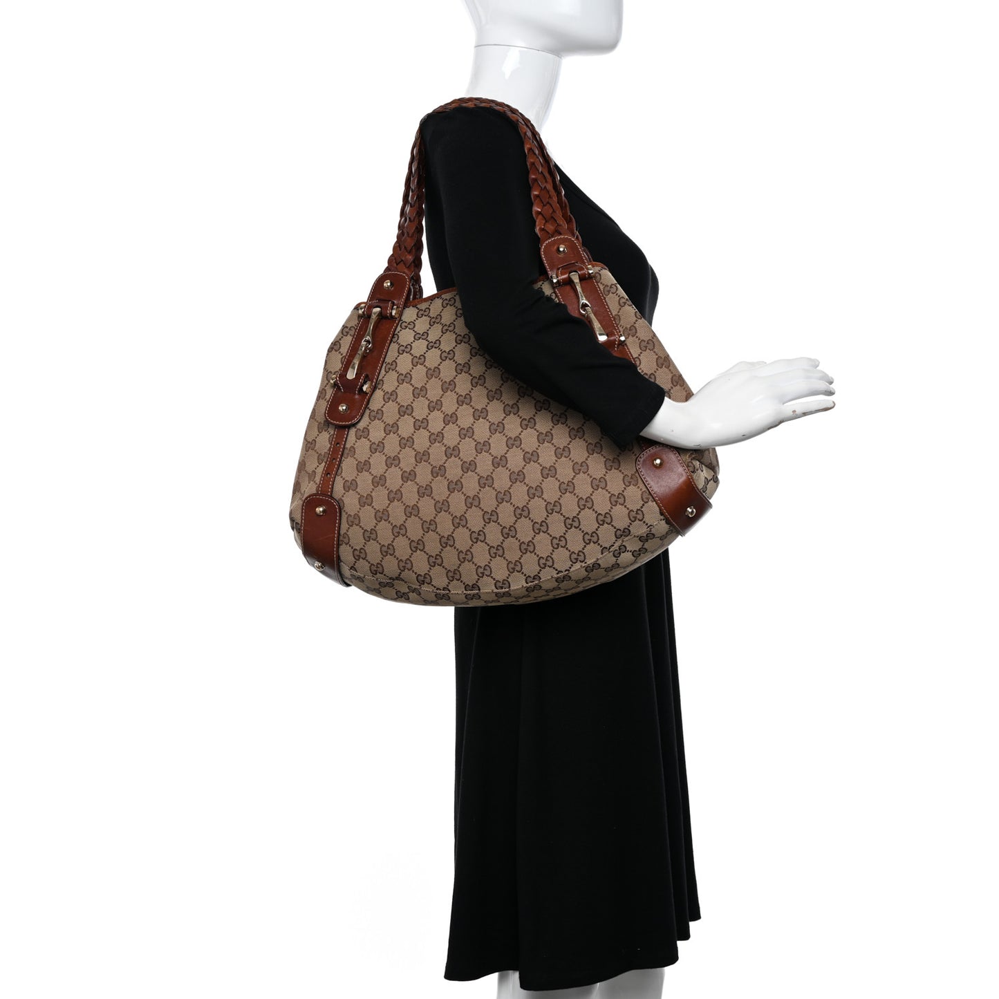 Monogram Medium Pelham Shoulder Bag Brown