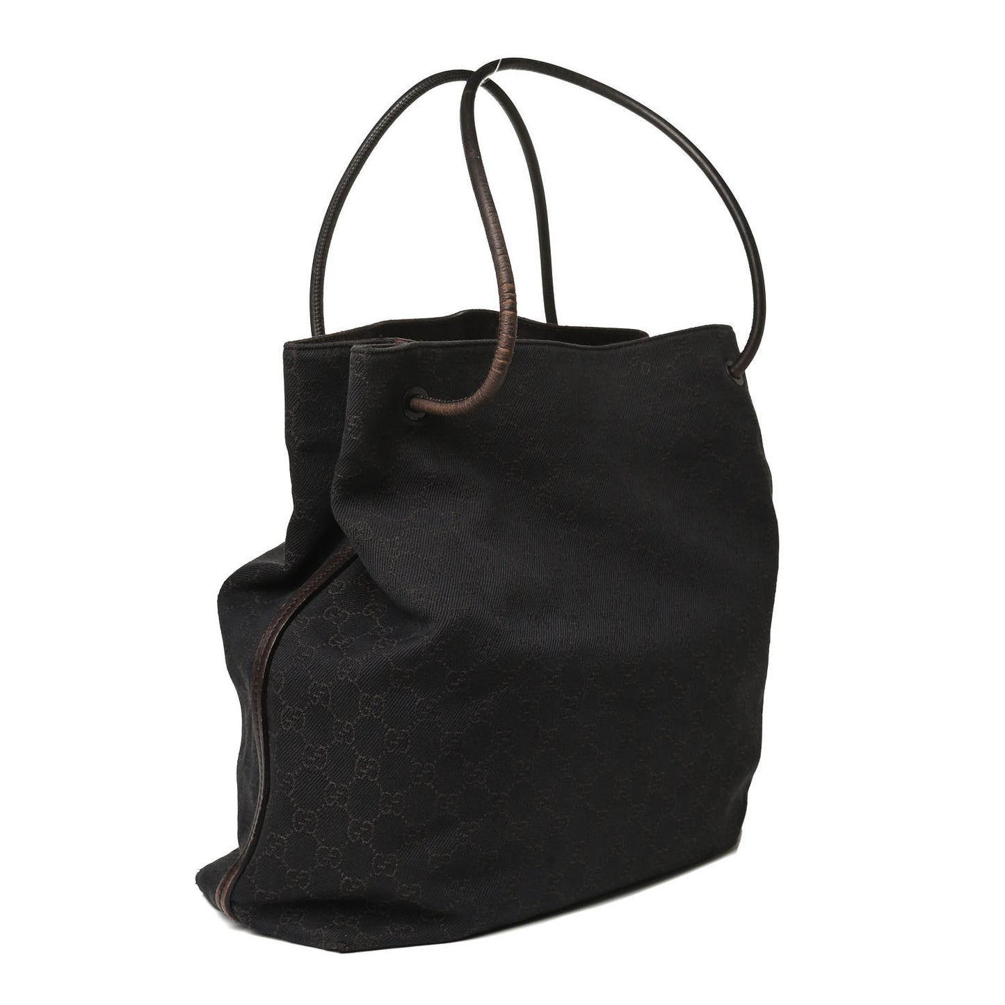 Smooth Calfskin Large Tie Knot Tote Black