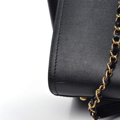 Chanel Caviar Small Studded Deauville Tote Black 12 of 14