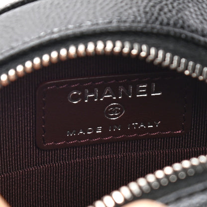 Chanel Caviar Quilted Round Clutch With Chain Black 5 of 5