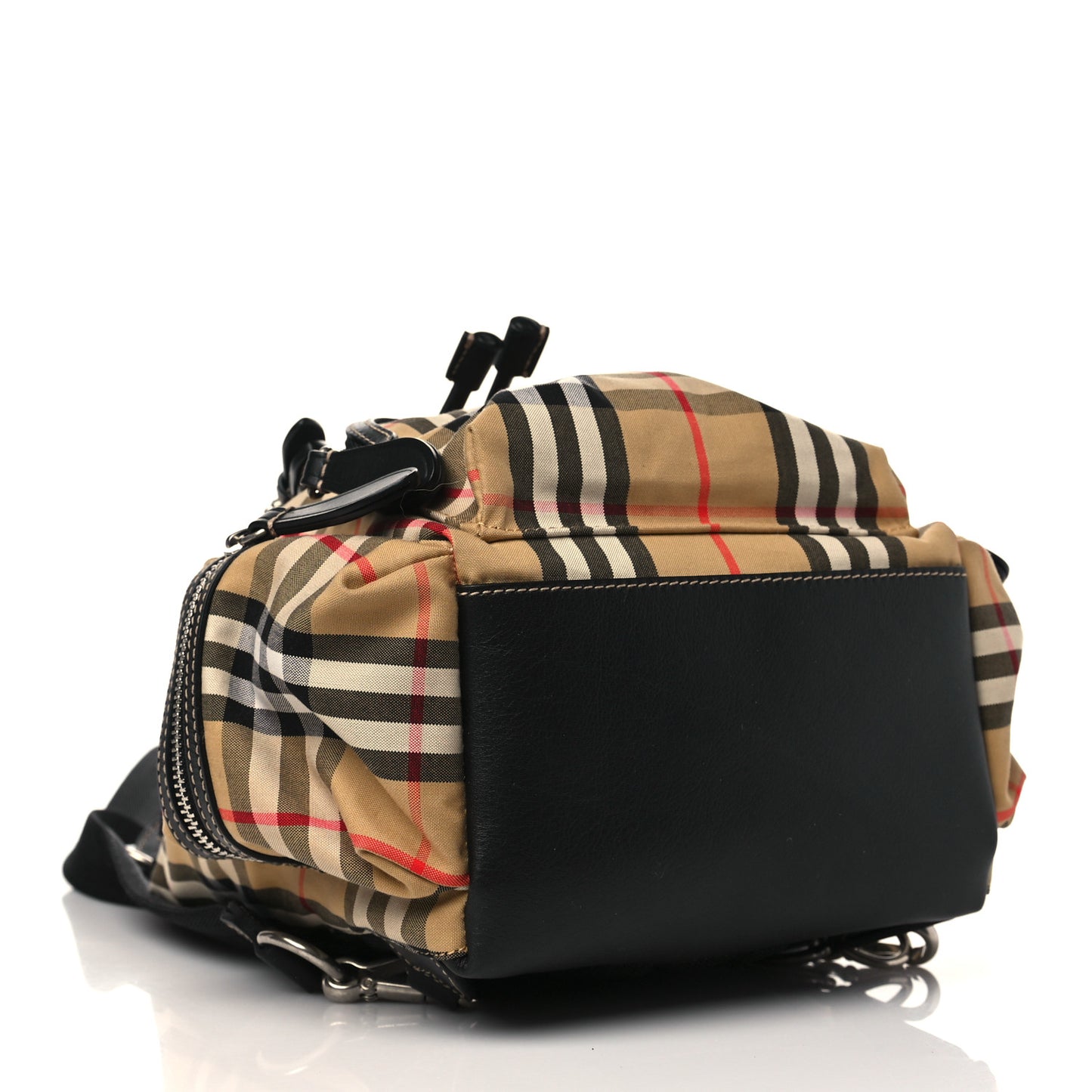 Nylon Vintage Check Small Rucksack Backpack Antique Yellow