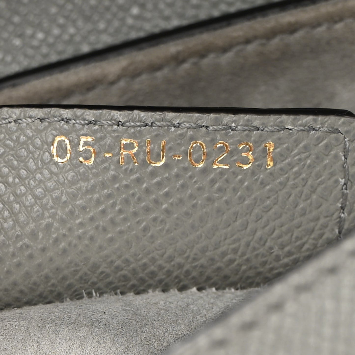 Grained Calfskin Saddle Bag Grey