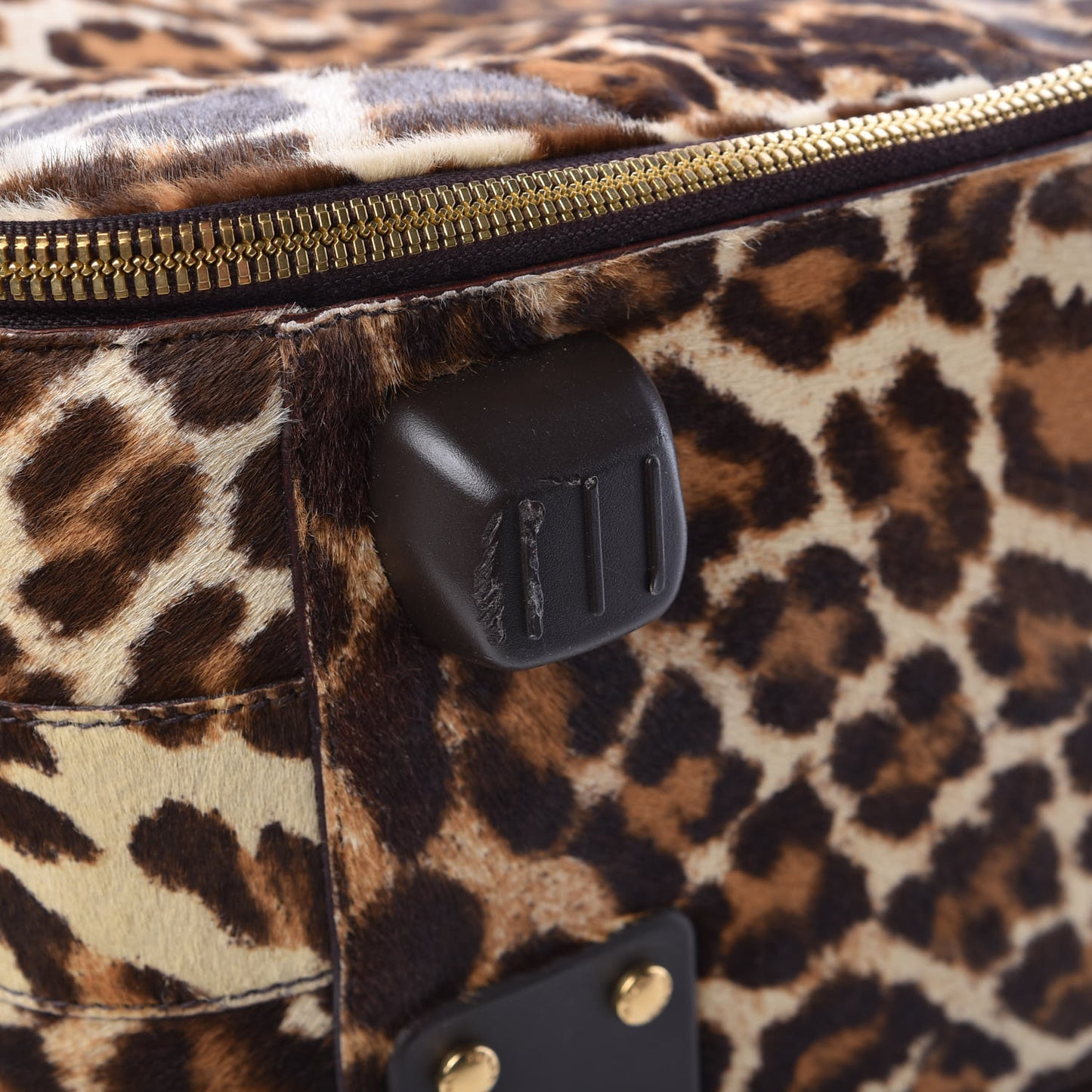 Calf Hair Leopard Print Rollaway
