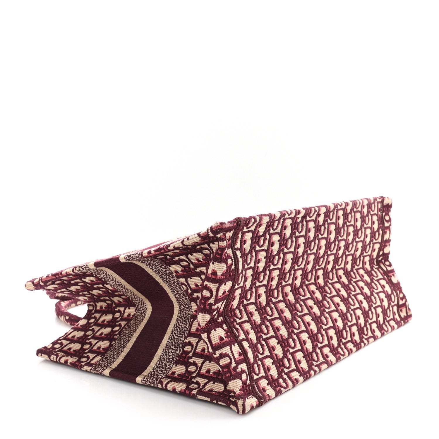 Christian Dior Oblique Medium Book Tote Burgundy Multicolor 4 of 11