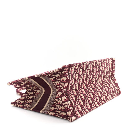 Christian Dior Oblique Medium Book Tote Burgundy Multicolor 4 of 11