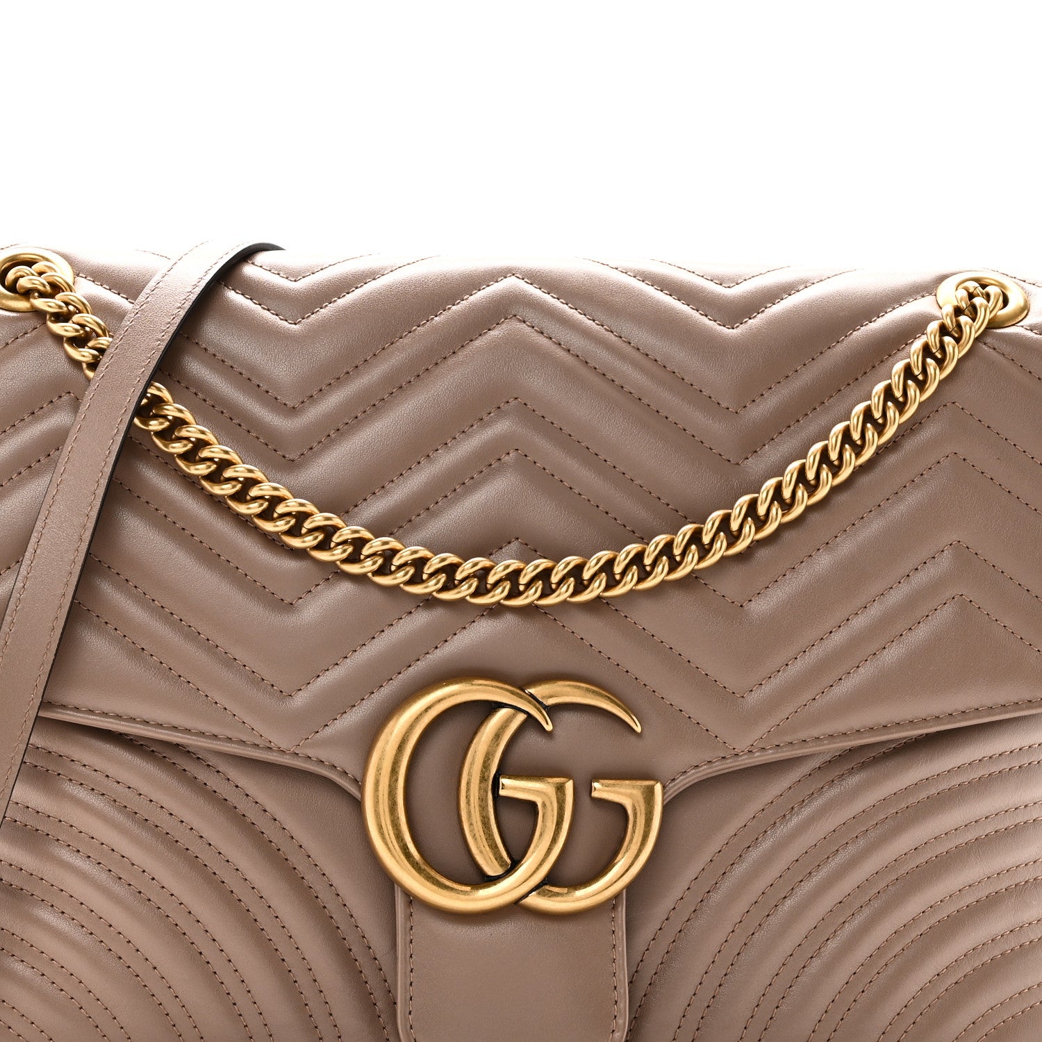 Gucci Calfskin Matelasse Large GG Marmont Shoulder Bag Porcelain Rose 8 of 10